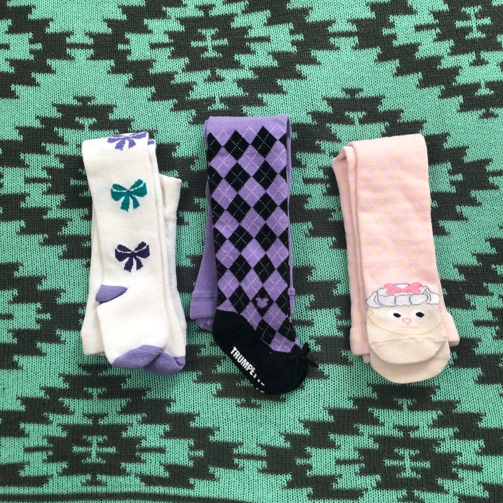 Trumpette & old Navy baby girl tights Disney